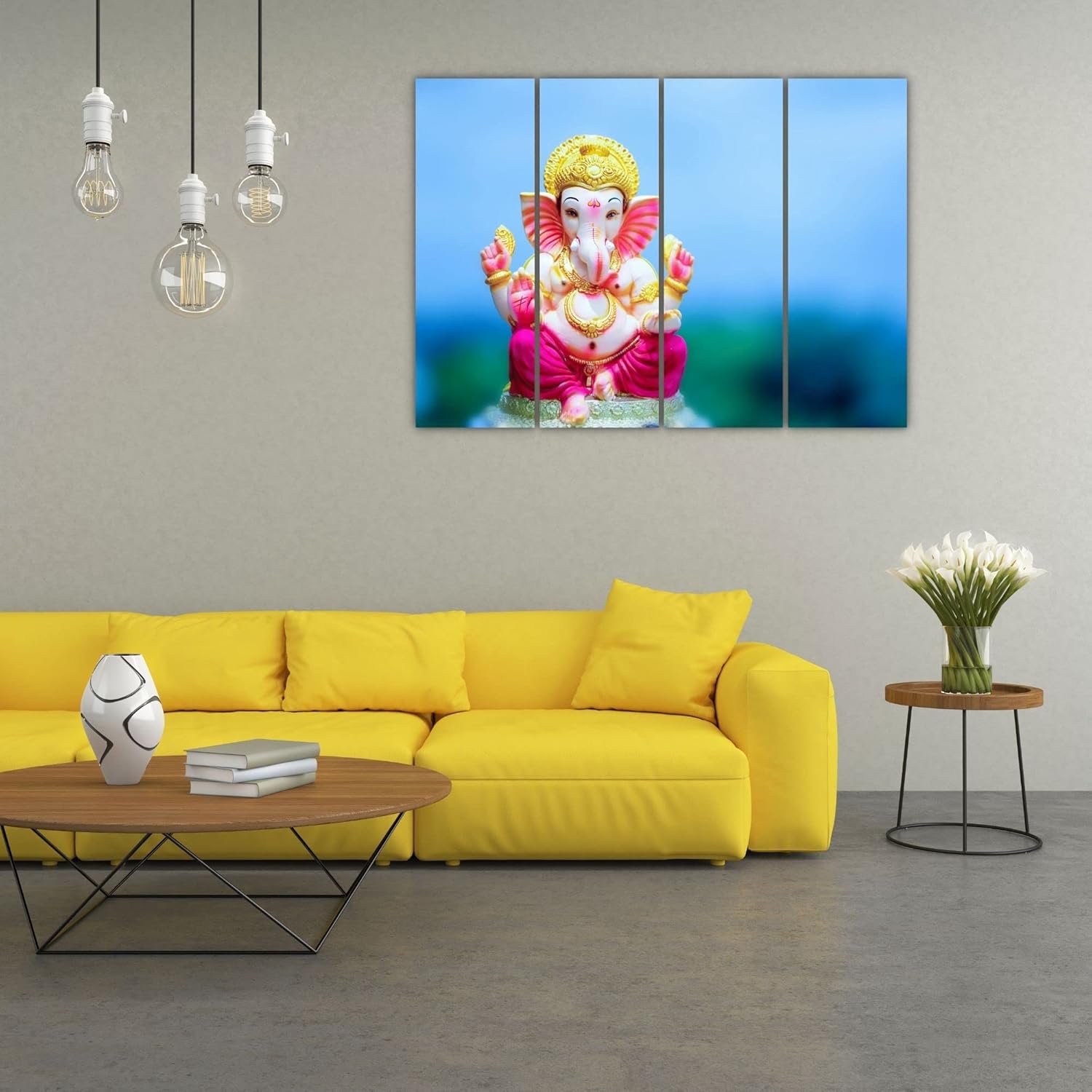 inep-b0bbpjkd7y-ganesha-licious-quad-framed-wall-art-that-blesses-every-blink!-displayed-above-a-cozy-sofa..jpg